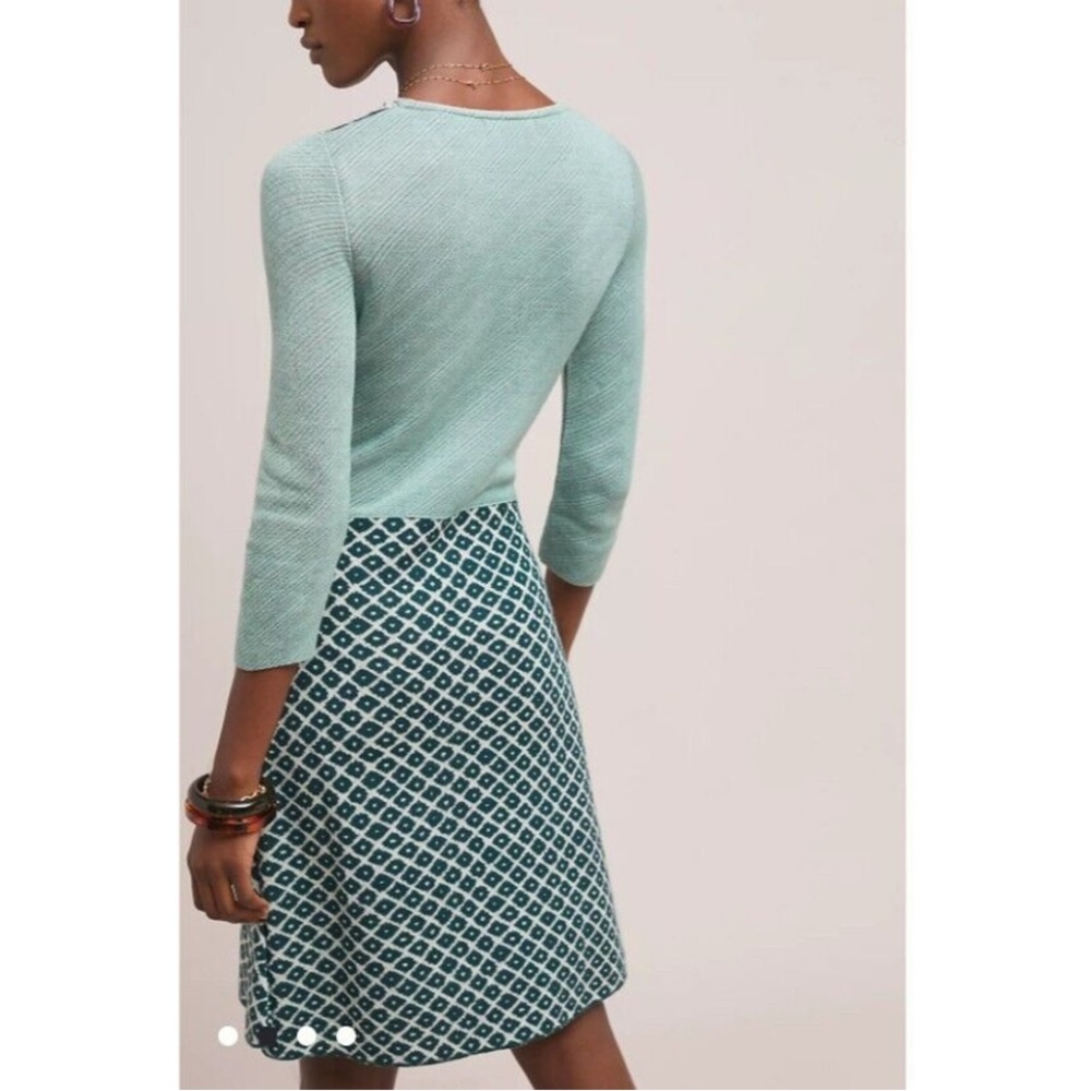 Aldo Martins Anthropologie Flowerpot Floral Sweater Dress Wool Blend Size Small - Picture 2 of 16